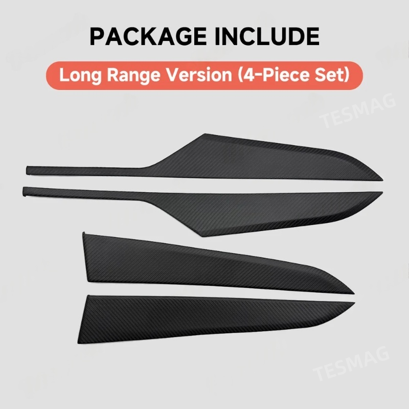 Carbon Fiber Door Panel Covers Interior Trim for Tesla Model Y Juniper 2025+