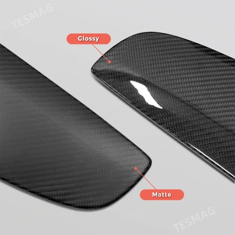Carbon Fiber Door Panel Covers Interior Trim for Tesla Model Y Juniper 2025+