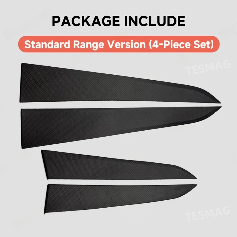 Carbon Fiber Door Panel Covers Interior Trim for Tesla Model Y Juniper 2025+