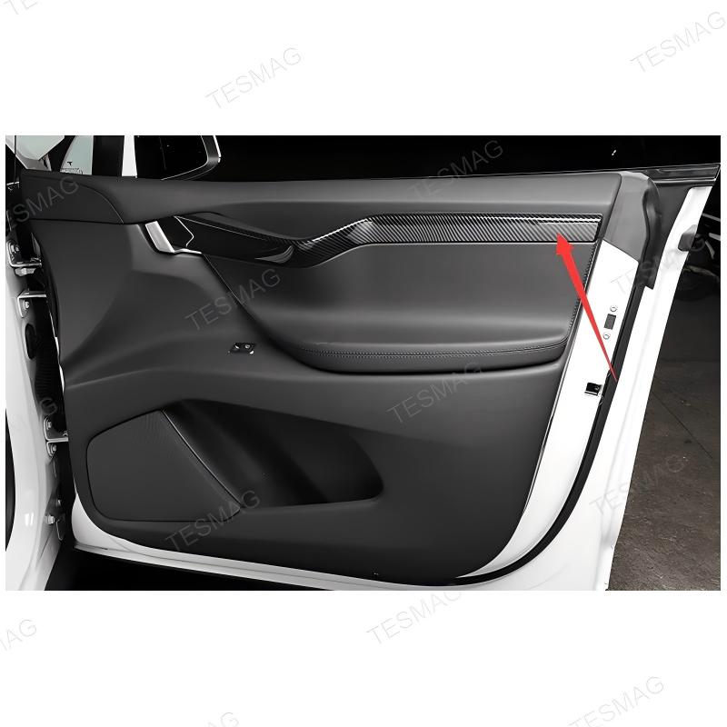 Carbon Fiber Door Panel Trim Overlay for Tesla Model S/X