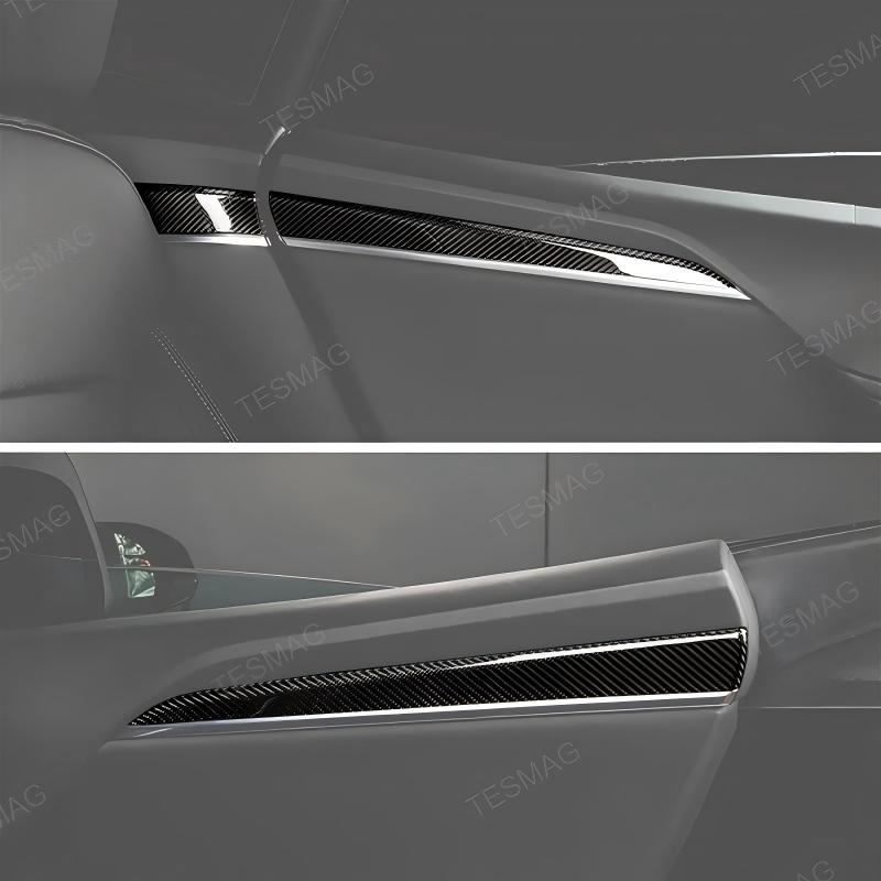 Carbon Fiber Door Panel Trim Overlay for Tesla Model S/X