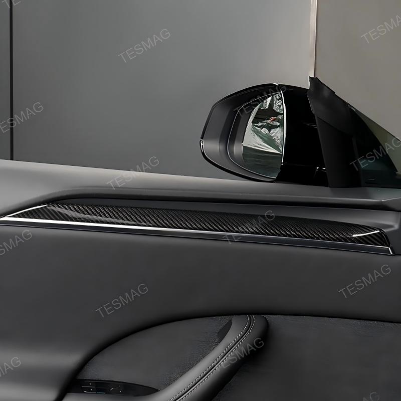 Carbon Fiber Door Panel Trim Overlay for Tesla Model S/X