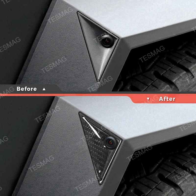 Carbon Fiber Front Fender Camera Cover for Tesla Cybertruck
