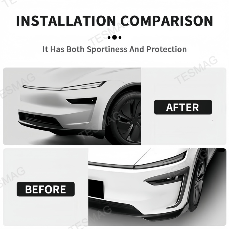 Carbon Fiber Front Fog Light Covers for Tesla Model Y Juniper 2025+