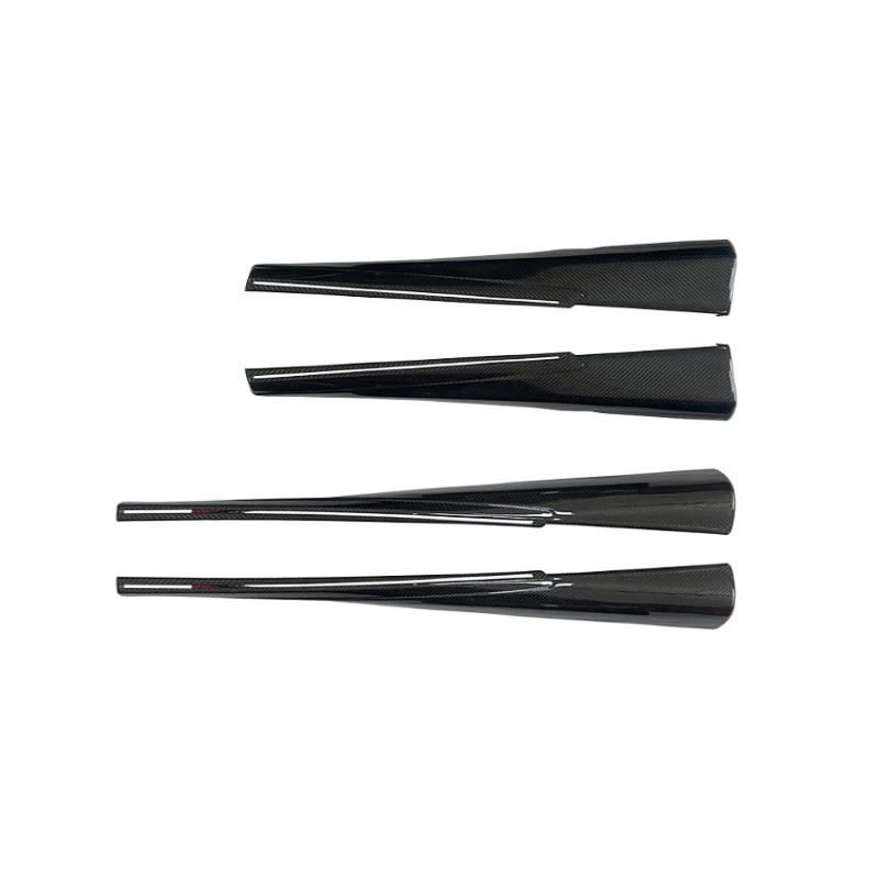 Carbon Fiber Front & Rear Door Panel  Overlays for Tesla Model Y Juniper