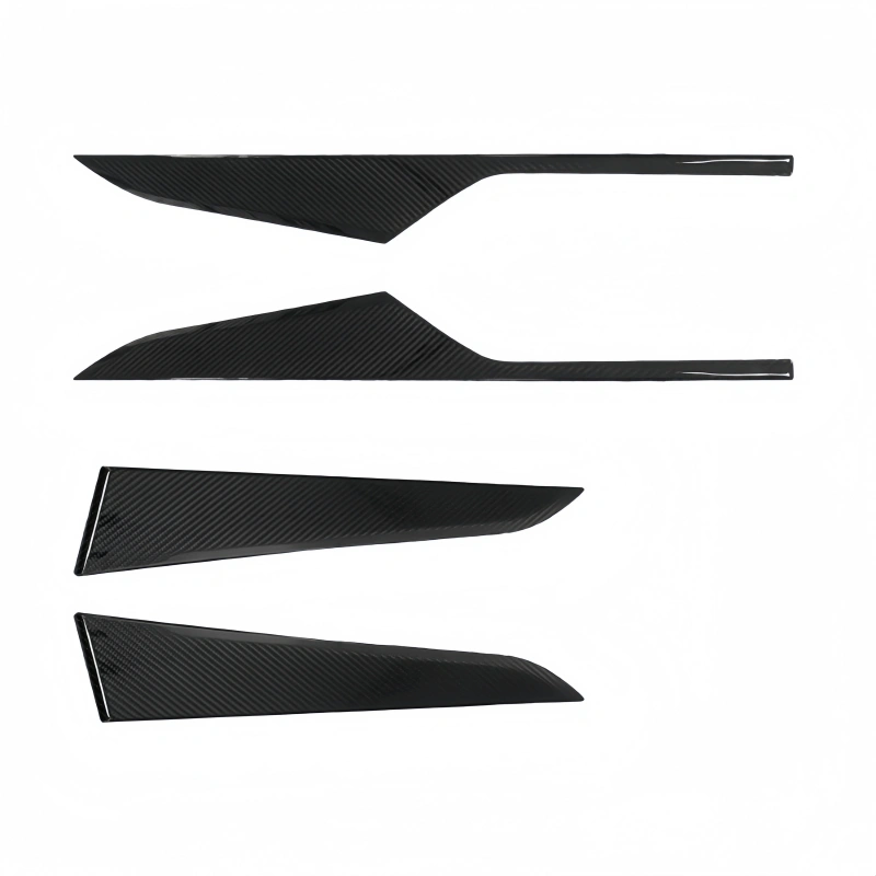 Carbon Fiber Front & Rear Door Panel Trim Covers for Tesla Model Y Juniper