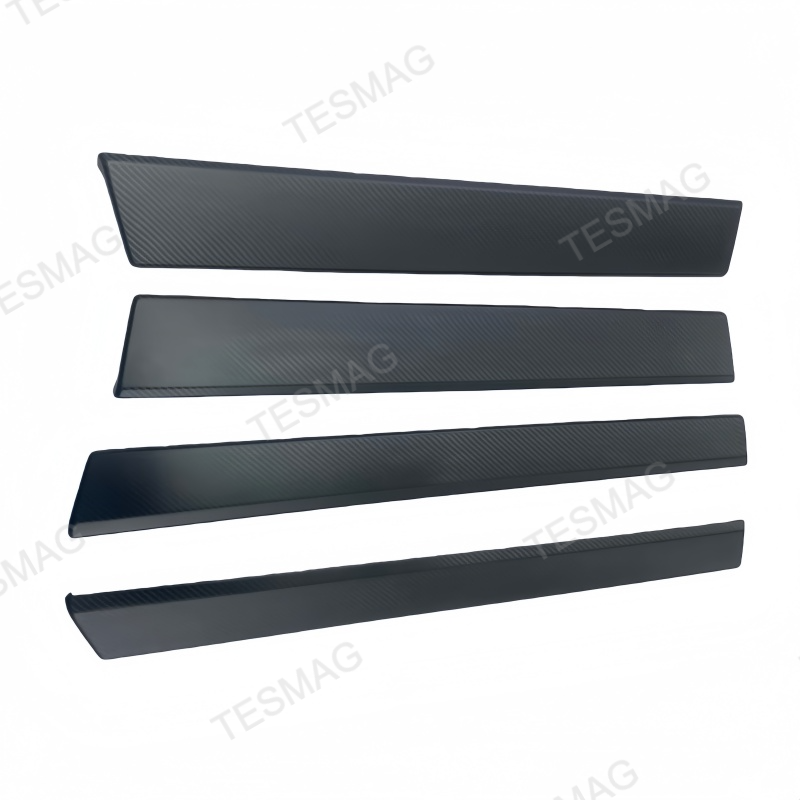 Carbon Fiber Front & Rear Door Panel Upper Trim Covers for Tesla Cybertruck 