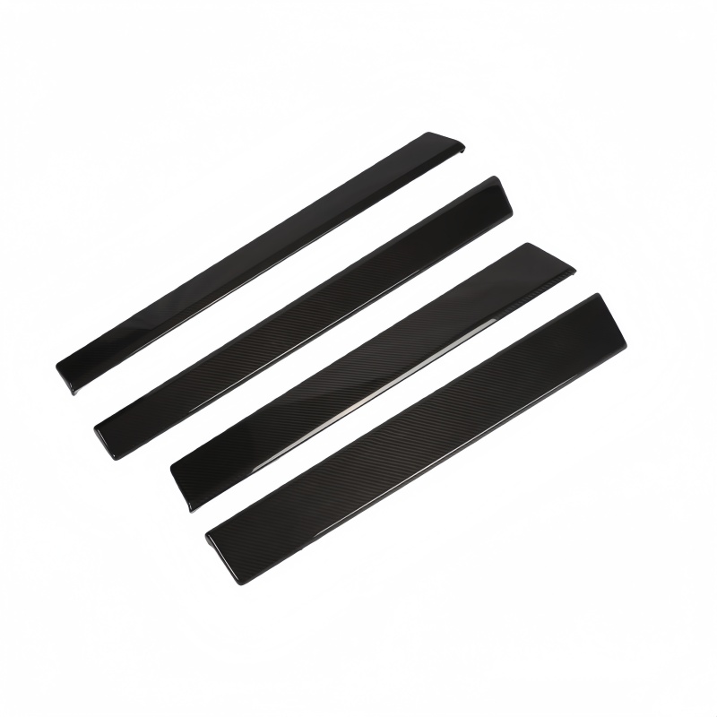 Carbon Fiber Front & Rear Door Panel Upper Trim Covers for Tesla Cybertruck 