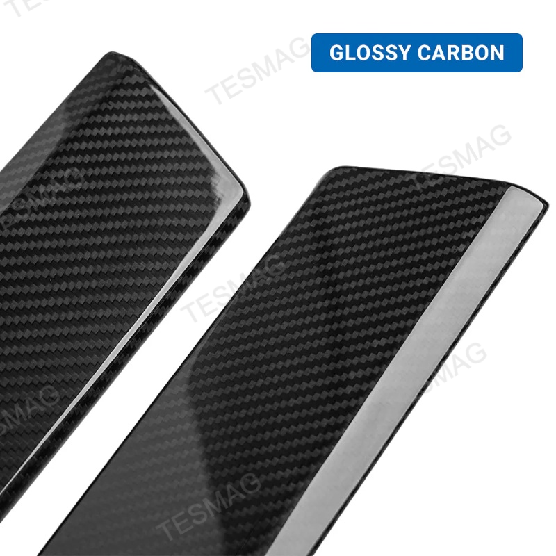 Carbon Fiber Front & Rear Door Panel Upper Trim Covers for Tesla Cybertruck 