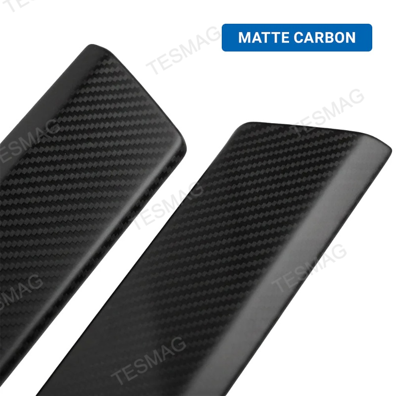 Carbon Fiber Front & Rear Door Panel Upper Trim Covers for Tesla Cybertruck 