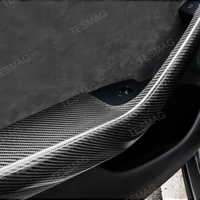 Carbon Fiber Lower Door Armrest Covers for Tesla Model Y Juniper 2025+