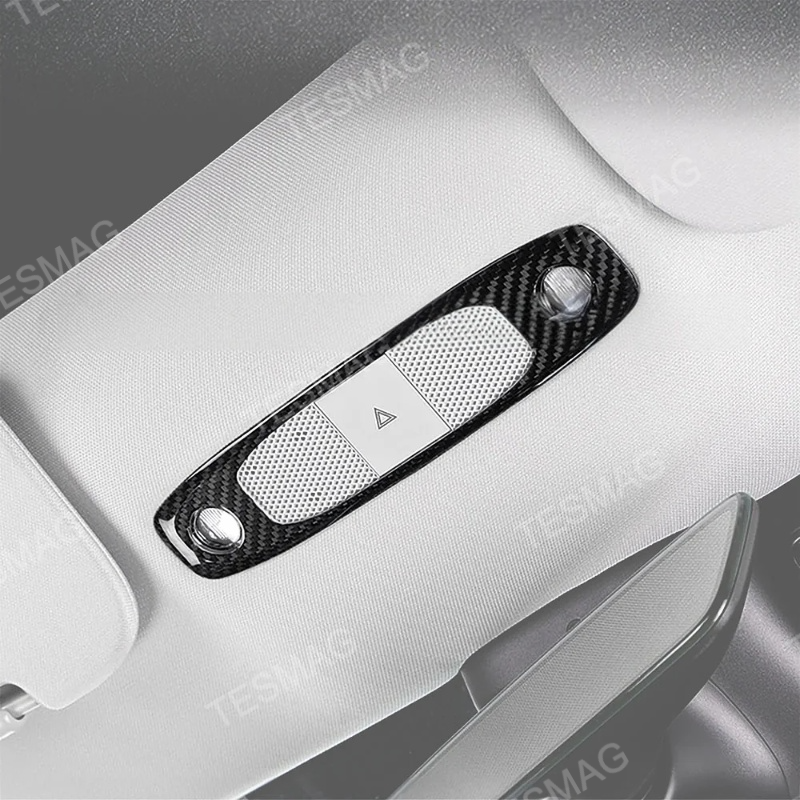 Carbon Fiber Reading Light Cover Trim for Tesla Model 3/Y 