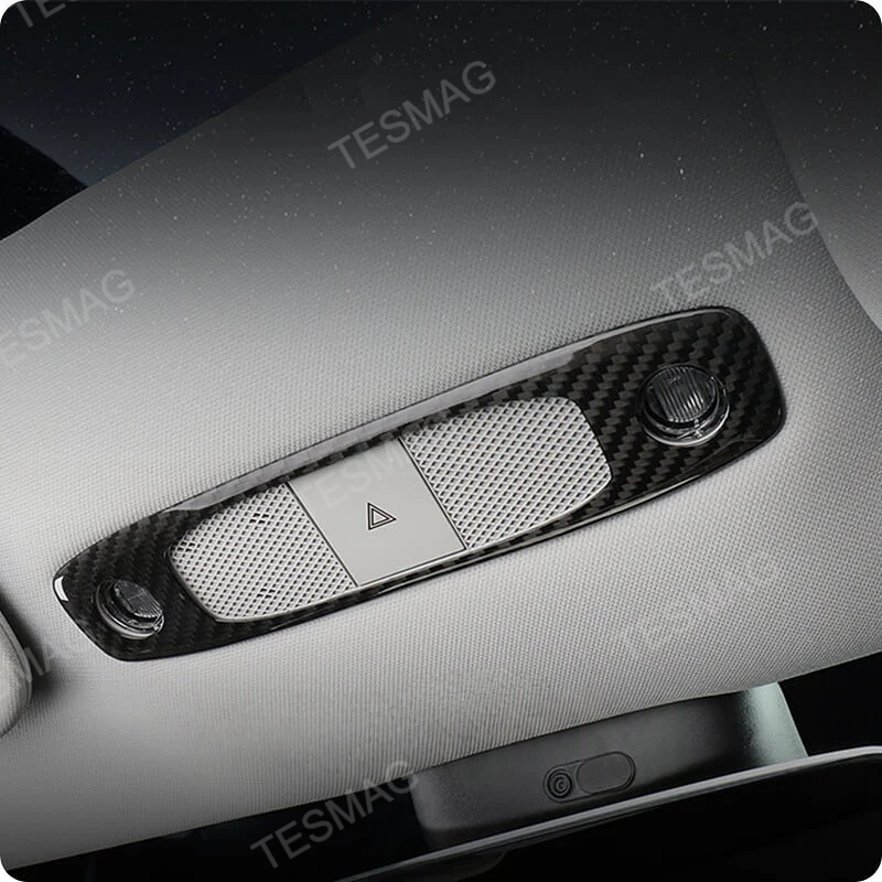 Carbon Fiber Reading Light Cover Trim for Tesla Model 3/Y 