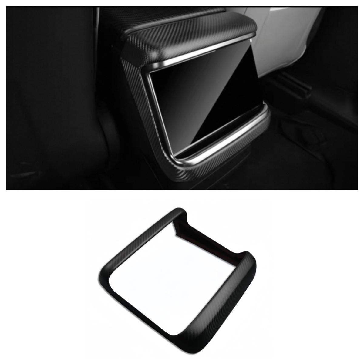 Carbon Fiber Rear Display Trim Cover for Tesla Model S /X
