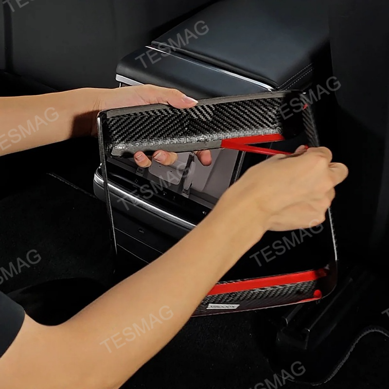 Carbon Fiber Rear Display Trim Cover for Tesla Model S /X