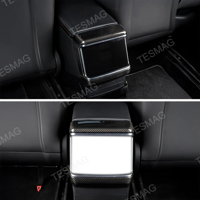 Carbon Fiber Rear Display Trim Cover for Tesla Model S /X