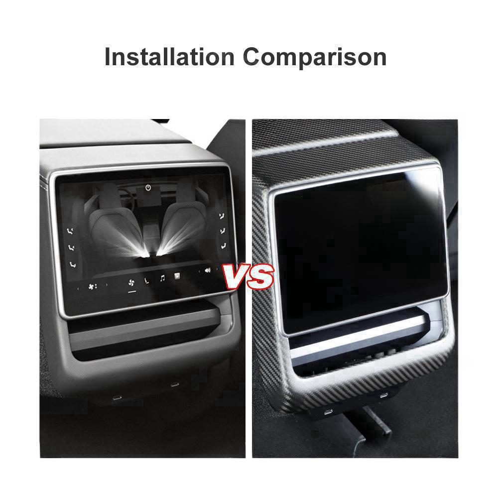 Carbon Fiber Rear Seat Vent Cover for Tesla Model 3 Highland