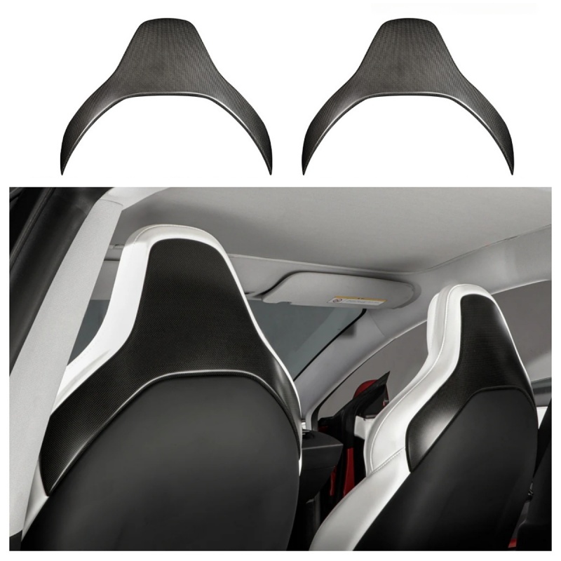 Carbon Fiber Seat Back Protectors for Tesla Model 3 Highland
