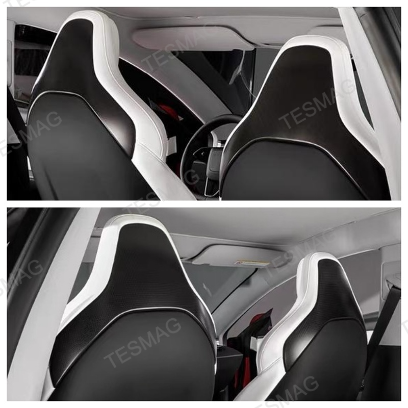 Carbon Fiber Seat Back Protectors for Tesla Model 3 Highland