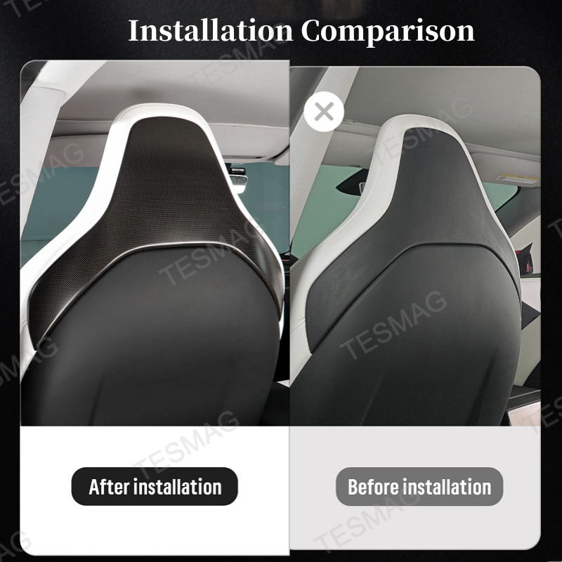Carbon Fiber Seat Back Protectors for Tesla Model 3 Highland