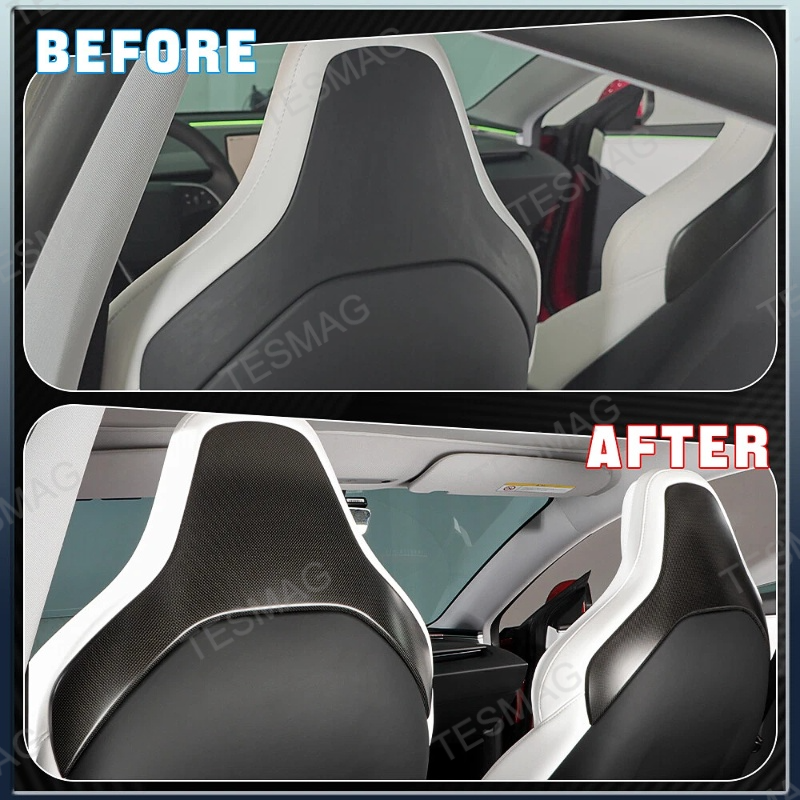 Carbon Fiber Seat Back Protectors for Tesla Model 3 Highland