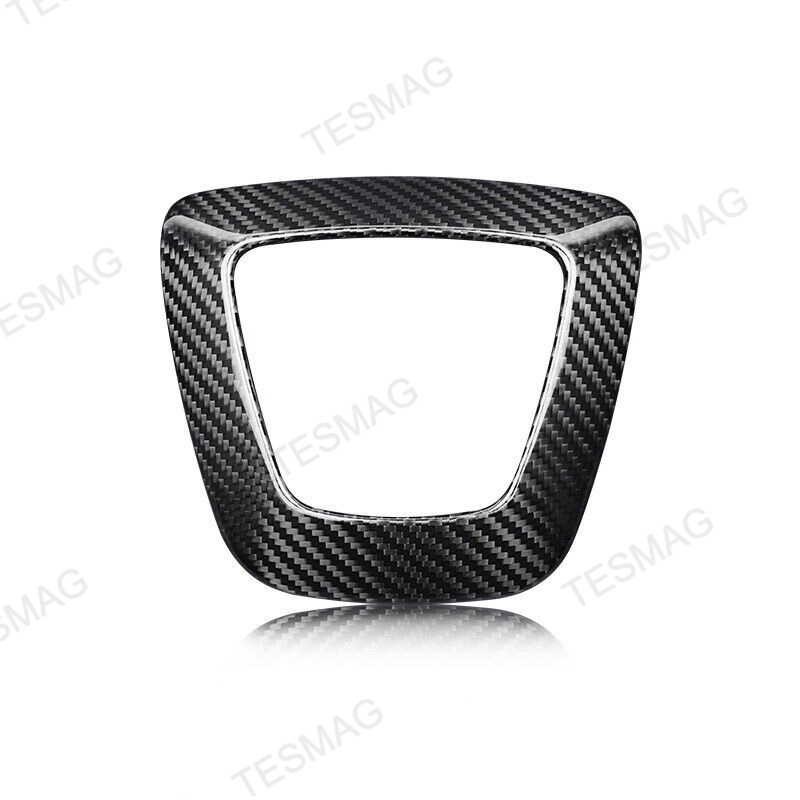 Carbon Fiber Steering Wheel Airbag Decoration Cover for Tesla Model 3 Highland/Model Y Juniper