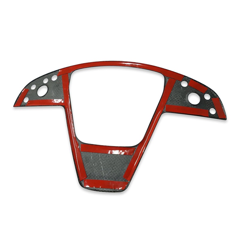 Carbon Fiber Steering Wheel Panel Cover for Model S/X 2021+
