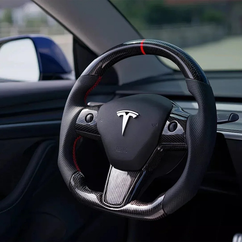 Carbon Fiber Steering Wheel for Tesla Model 3/Y