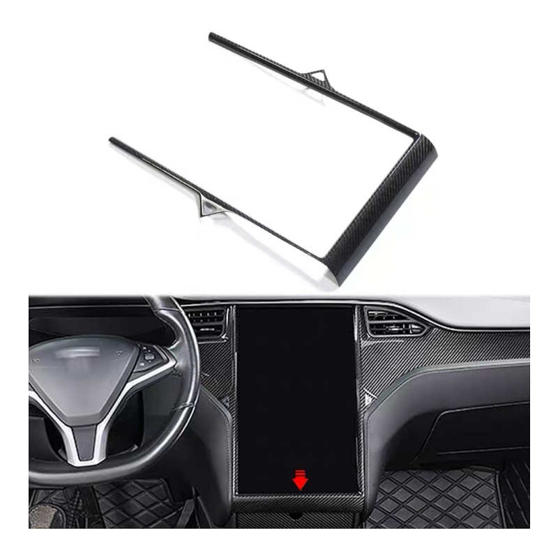 Carbon Fiber Touchscreen Frame Overlay for Tesla Model S/X