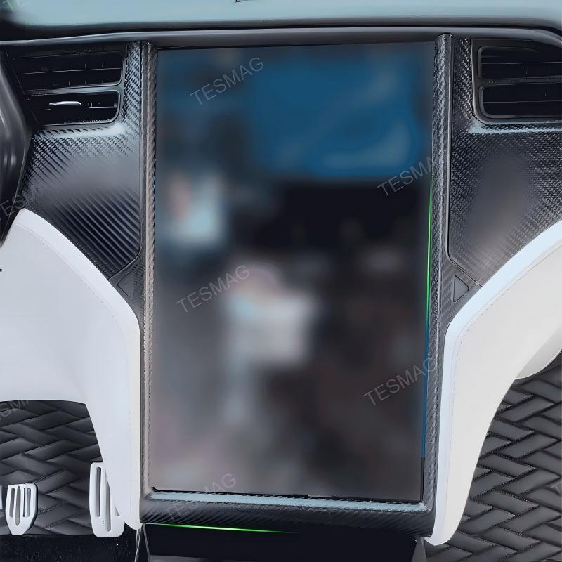 Carbon Fiber Touchscreen Frame Overlay for Tesla Model S/X
