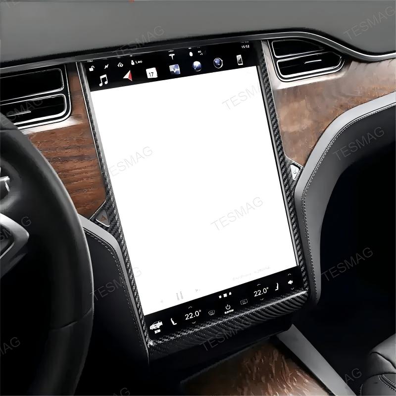 Carbon Fiber Touchscreen Frame Overlay for Tesla Model S/X