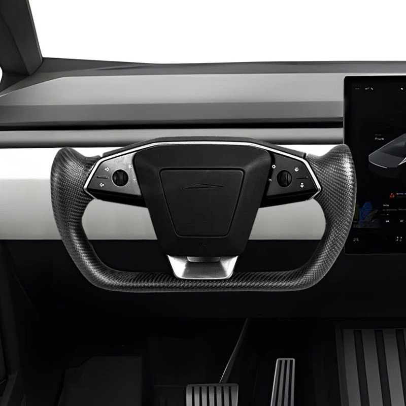 Carbon Fiber Yoke Steering Wheel for Tesla Cybertruck