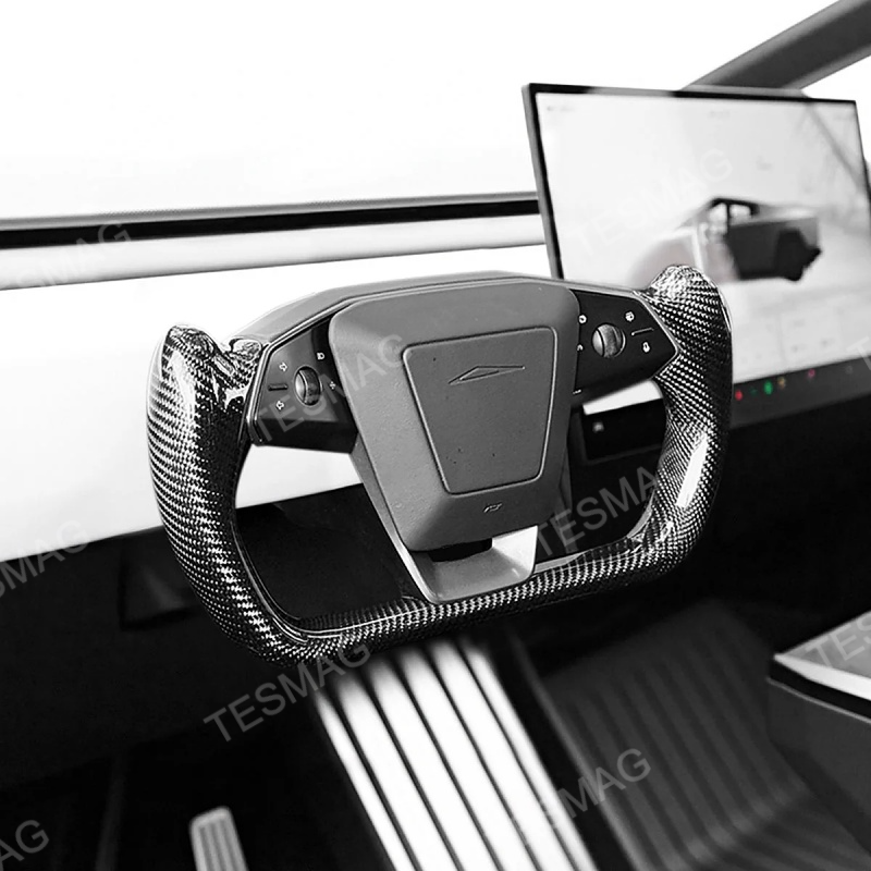 Carbon Fiber Yoke Steering Wheel for Tesla Cybertruck