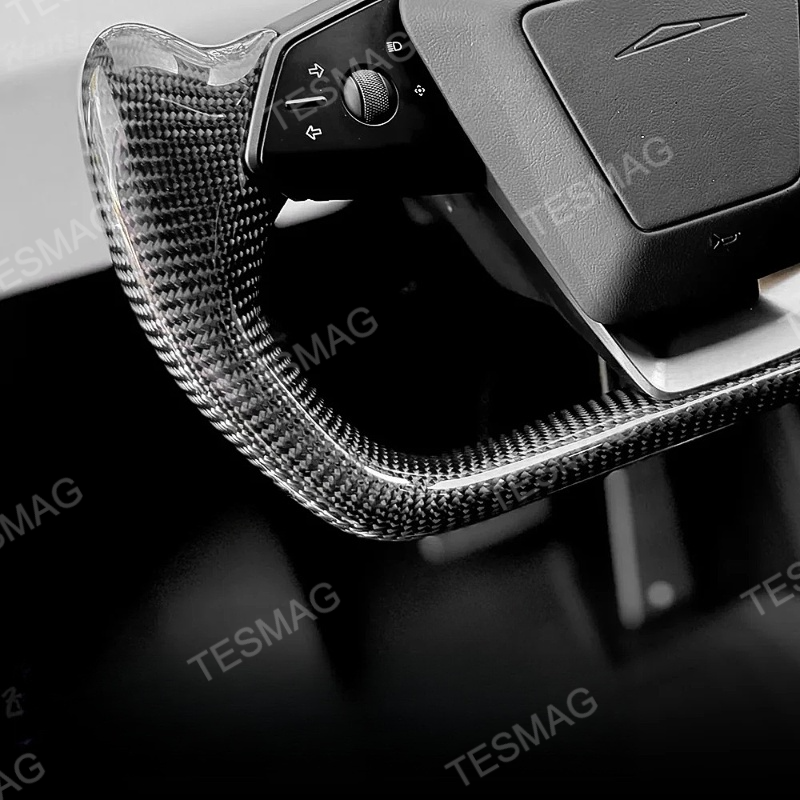 Carbon Fiber Yoke Steering Wheel for Tesla Cybertruck