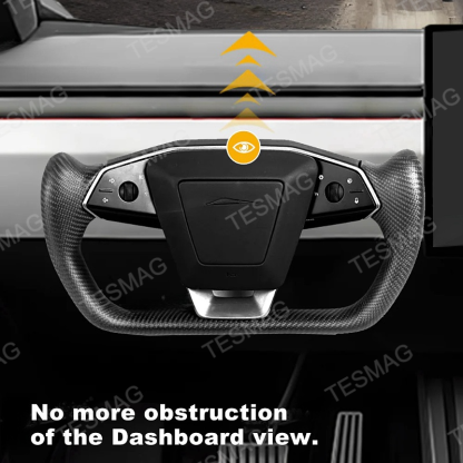 Carbon Fiber Yoke Steering Wheel for Tesla Cybertruck