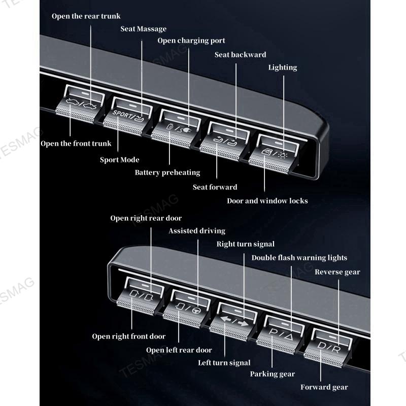 Center Console Physical Control Button Multiple Functions for Tesla Model 3/Y/Highland 