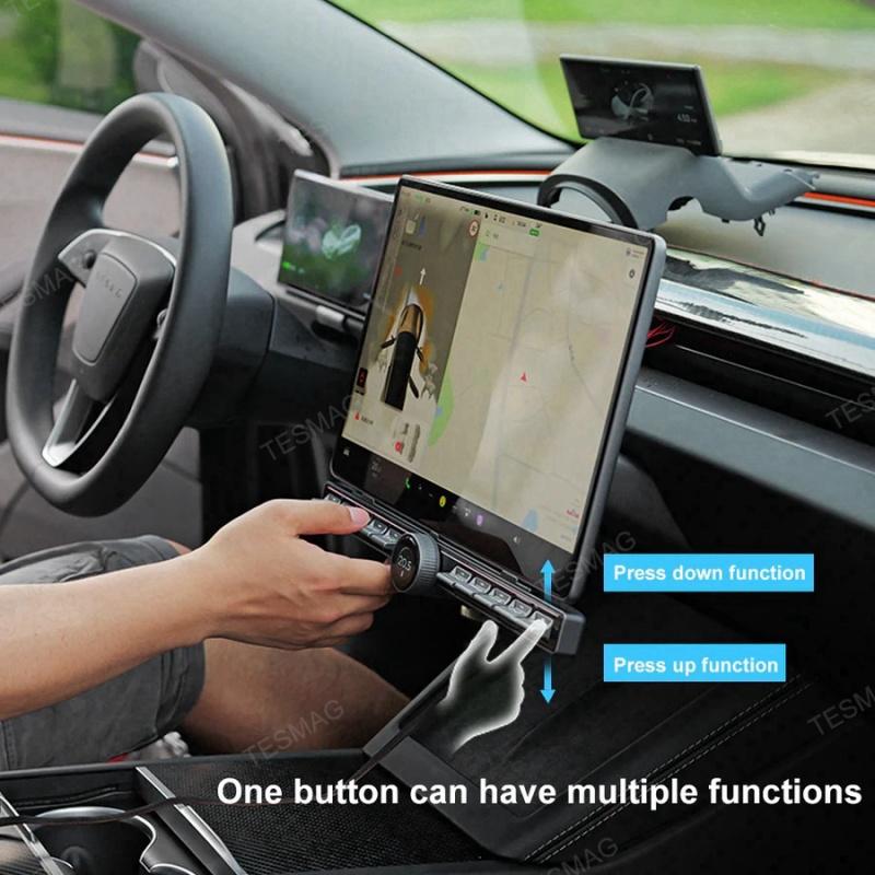 Center Console Physical Control Button Multiple Functions for Tesla Model 3/Y/Highland 