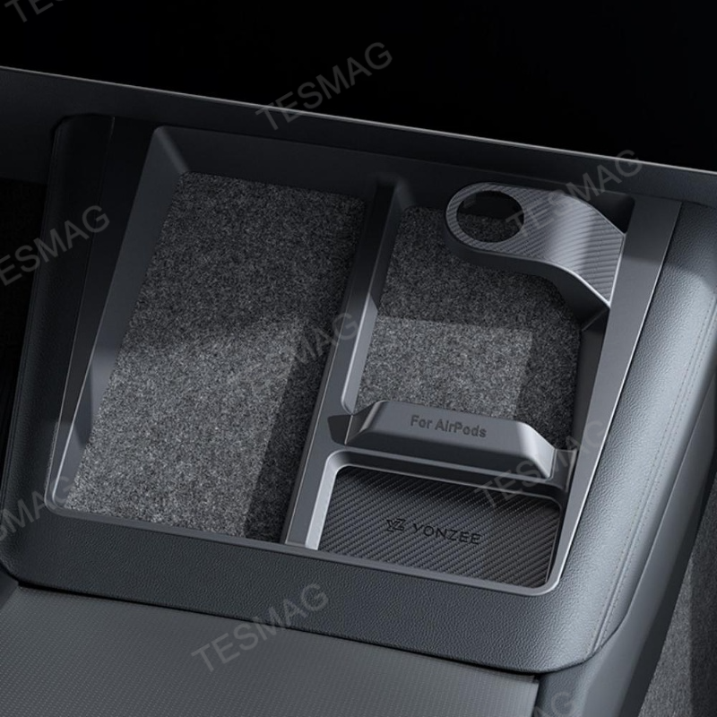 Center Console Wireless Charging Anti-Slip Organizer for Tesla Model 3 Highland/Model Y Juniper