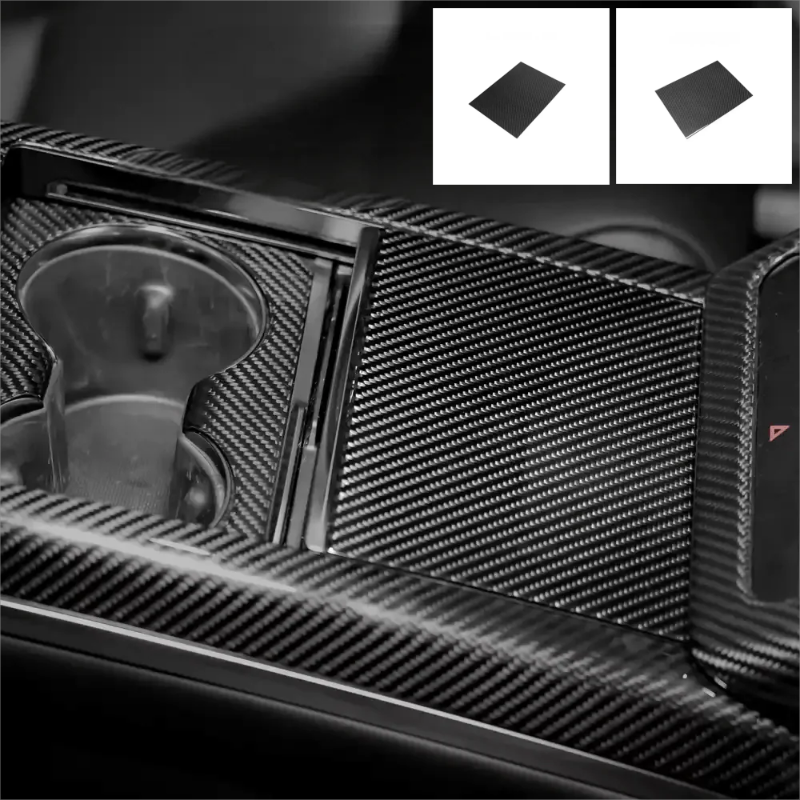 Center Panel Dry Carbon Fiber Overlay for Tesla Model S/X 2021+