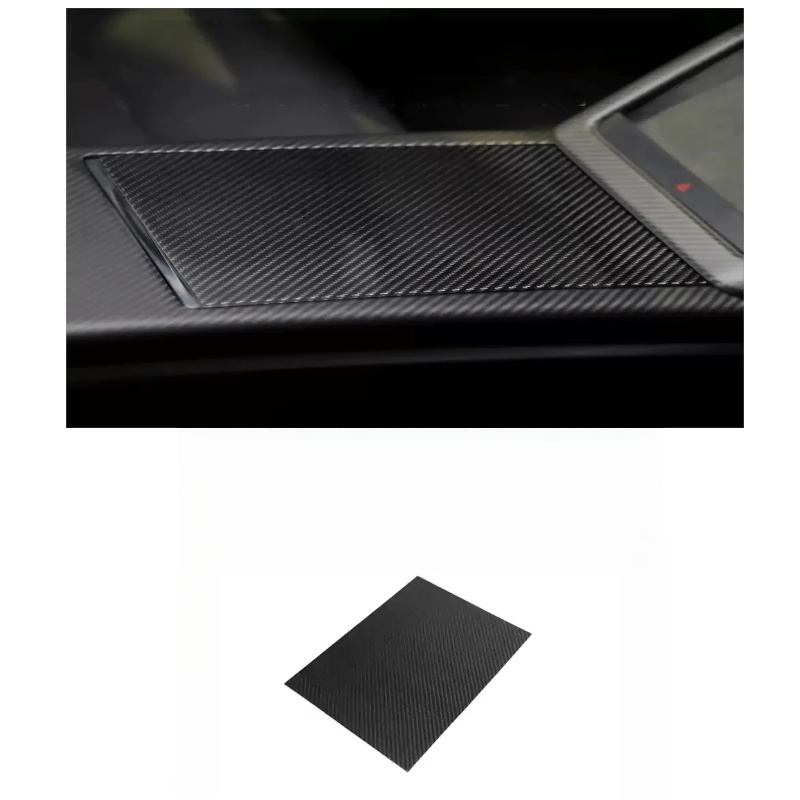 Center Panel Dry Carbon Fiber Overlay for Tesla Model S/X 2021+