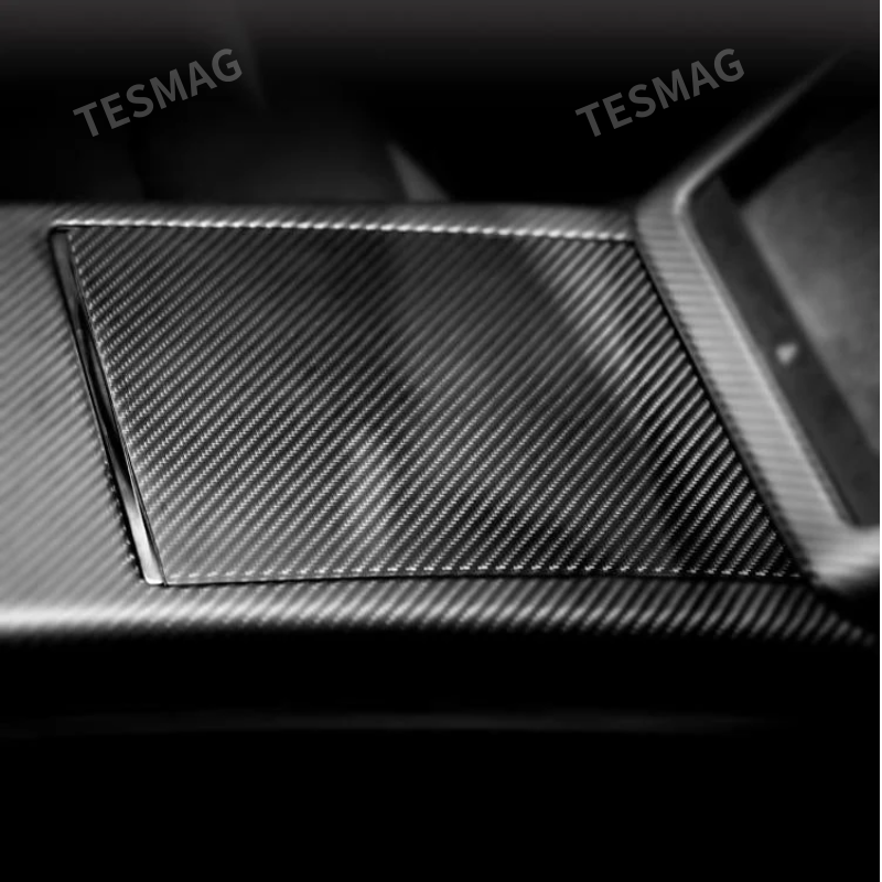 Center Panel Dry Carbon Fiber Overlay for Tesla Model S/X 2021+