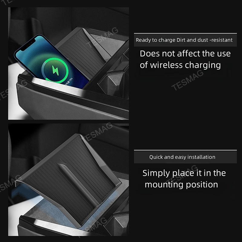 Center Wireless Charging Silicone Mat for Tesla Cybertruck