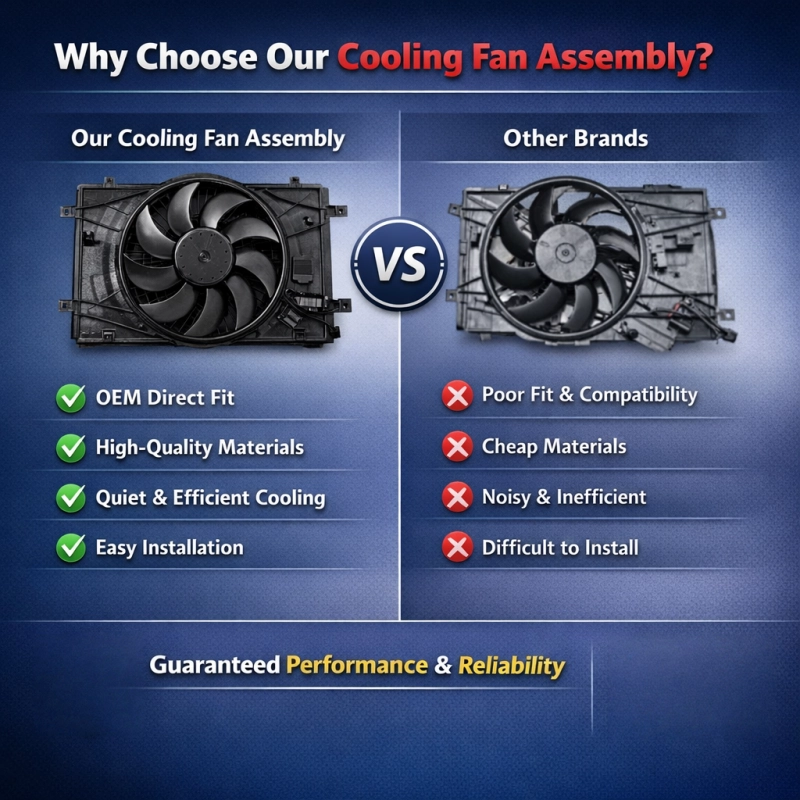 Cooling Fan Assembly for Tesla Model 3 / Y 2017‑2023 (1607808‑00‑B)