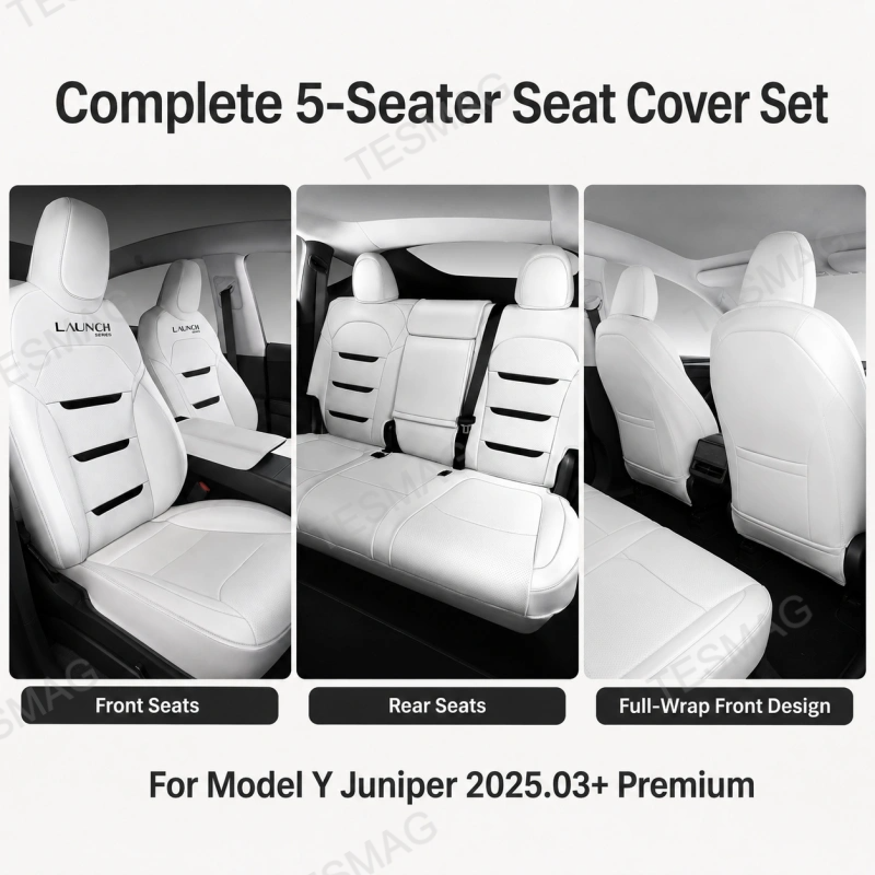 Nappa Leather Seat Covers for Model Y Juniper 2025.03+ Premium 5-Seater