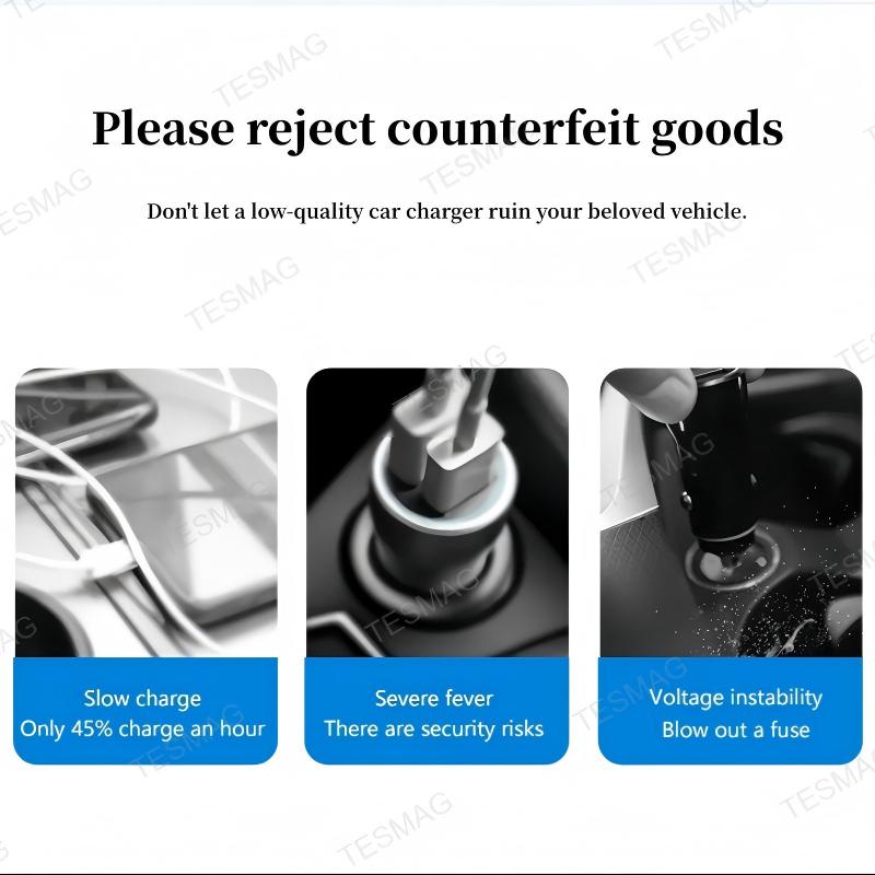 Concealed OBD Expansion Charger with Dual Fast-Charge Ports for Tesla