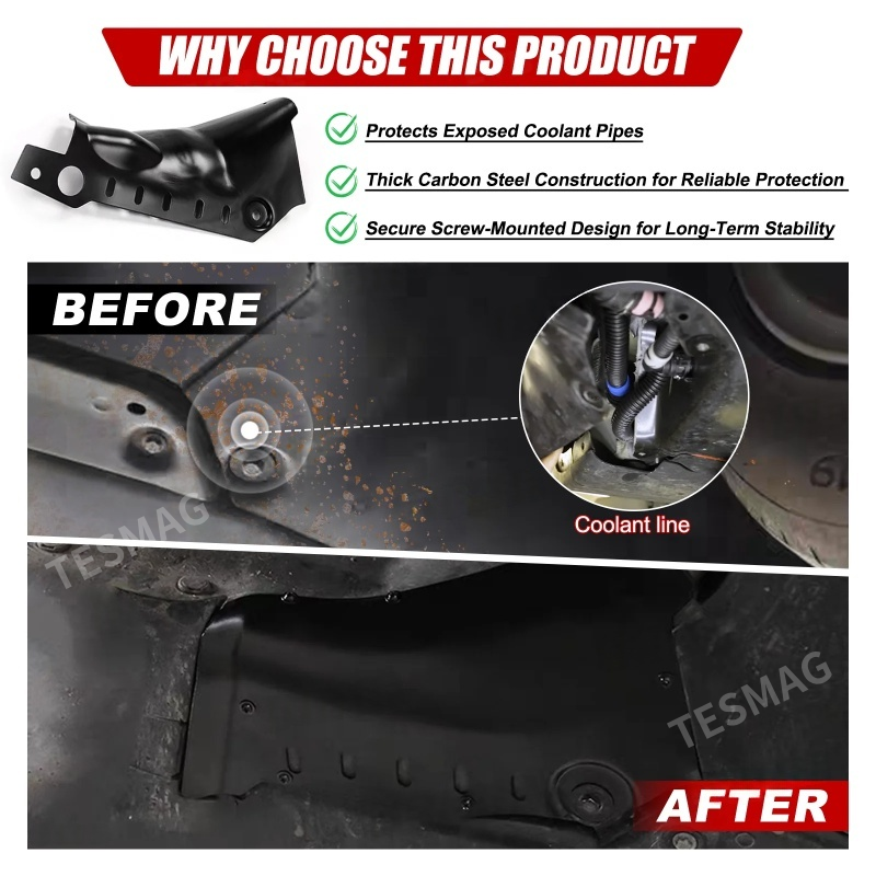 Coolant Guard Board Pipe Protection Cover for Tesla Model 3 Highland 2024+/Y Juniper 2025+