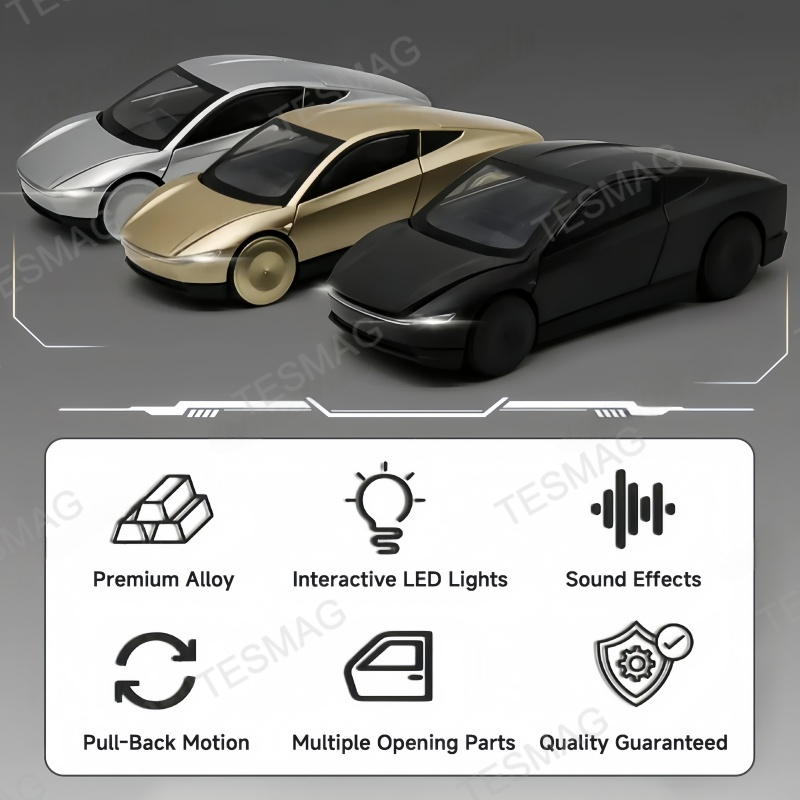 1:32 Cybercab Robotaxi Driverless Taxi Alloy Metal Diecast Model Car