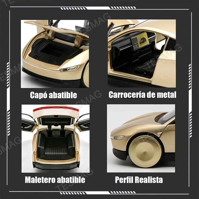 1:32 Cybercab Robotaxi Driverless Taxi Alloy Metal Diecast Model Car