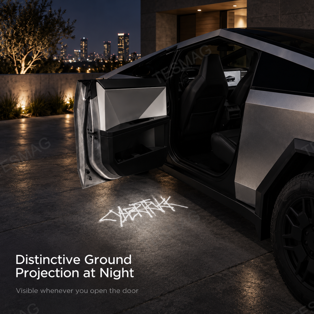 Door Projection Puddle Lights for Tesla Cybertruck 2024–2026