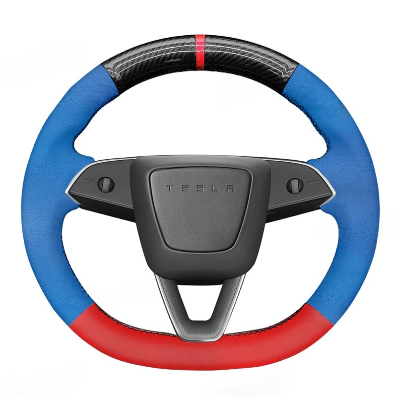 DIY Hand-Stitched Steering Wheel Cover for Tesla Model 3 Highland/Model Y Juniper 